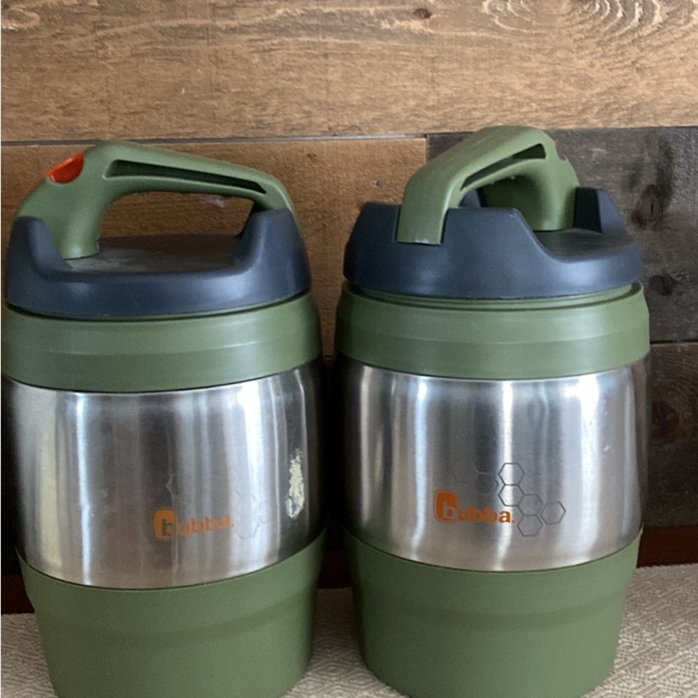 Bubba Green and Silver Insulated Jugs